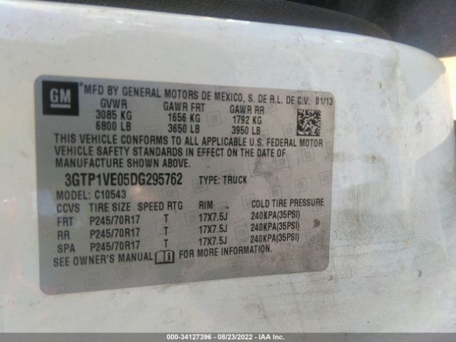 Photo 8 VIN: 3GTP1VE05DG295762 - GMC SIERRA 1500 