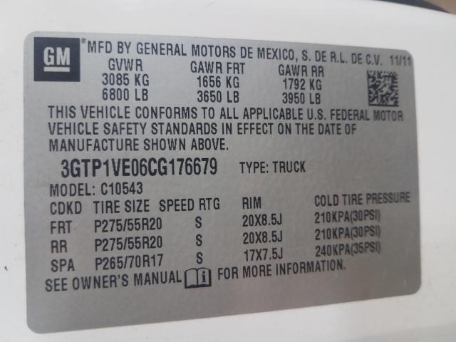 Photo 9 VIN: 3GTP1VE06CG176679 - GMC SIERRA C15 