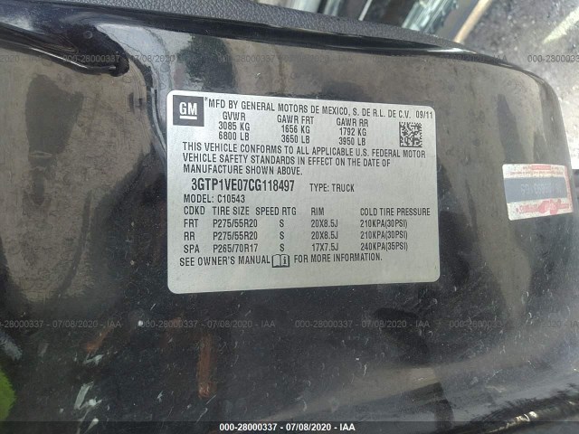 Photo 8 VIN: 3GTP1VE07CG118497 - GMC SIERRA 1500 