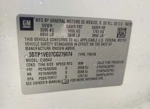 Photo 8 VIN: 3GTP1VE07CG279674 - GMC SIERRA 