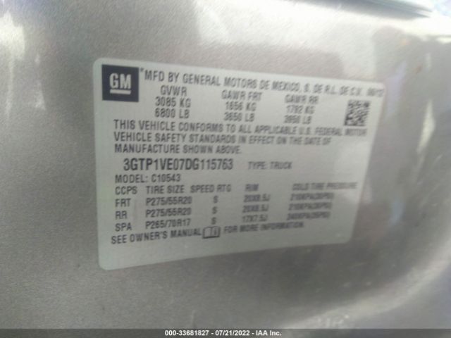 Photo 8 VIN: 3GTP1VE07DG115763 - GMC SIERRA 1500 