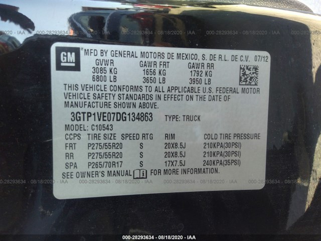 Photo 8 VIN: 3GTP1VE07DG134863 - GMC SIERRA 1500 