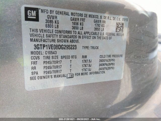 Photo 8 VIN: 3GTP1VE08DG295223 - GMC SIERRA 1500 