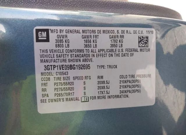 Photo 8 VIN: 3GTP1VE09BG192695 - GMC SIERRA 