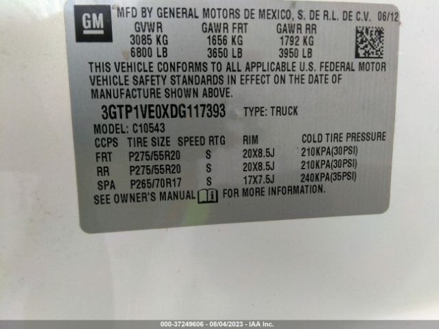 Photo 8 VIN: 3GTP1VE0XDG117393 - GMC SIERRA 1500 