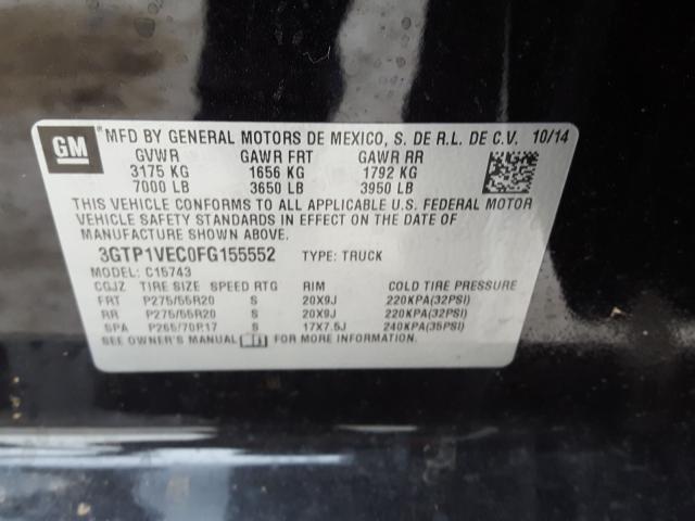 Photo 9 VIN: 3GTP1VEC0FG155552 - GMC SIERRA C15 