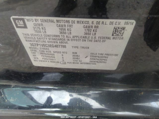 Photo 8 VIN: 3GTP1VEC3EG487788 - GMC SIERRA 1500 