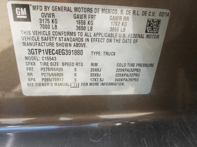 Photo 9 VIN: 3GTP1VEC4EG391880 - GMC SIERRA C15 