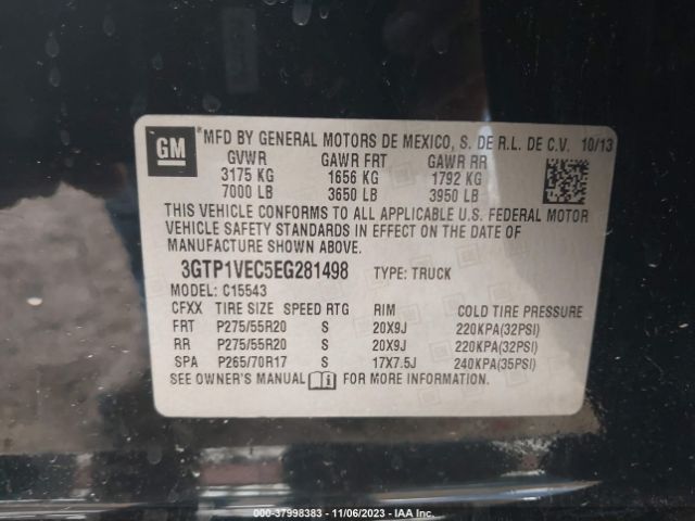 Photo 8 VIN: 3GTP1VEC5EG281498 - GMC SIERRA 1500 