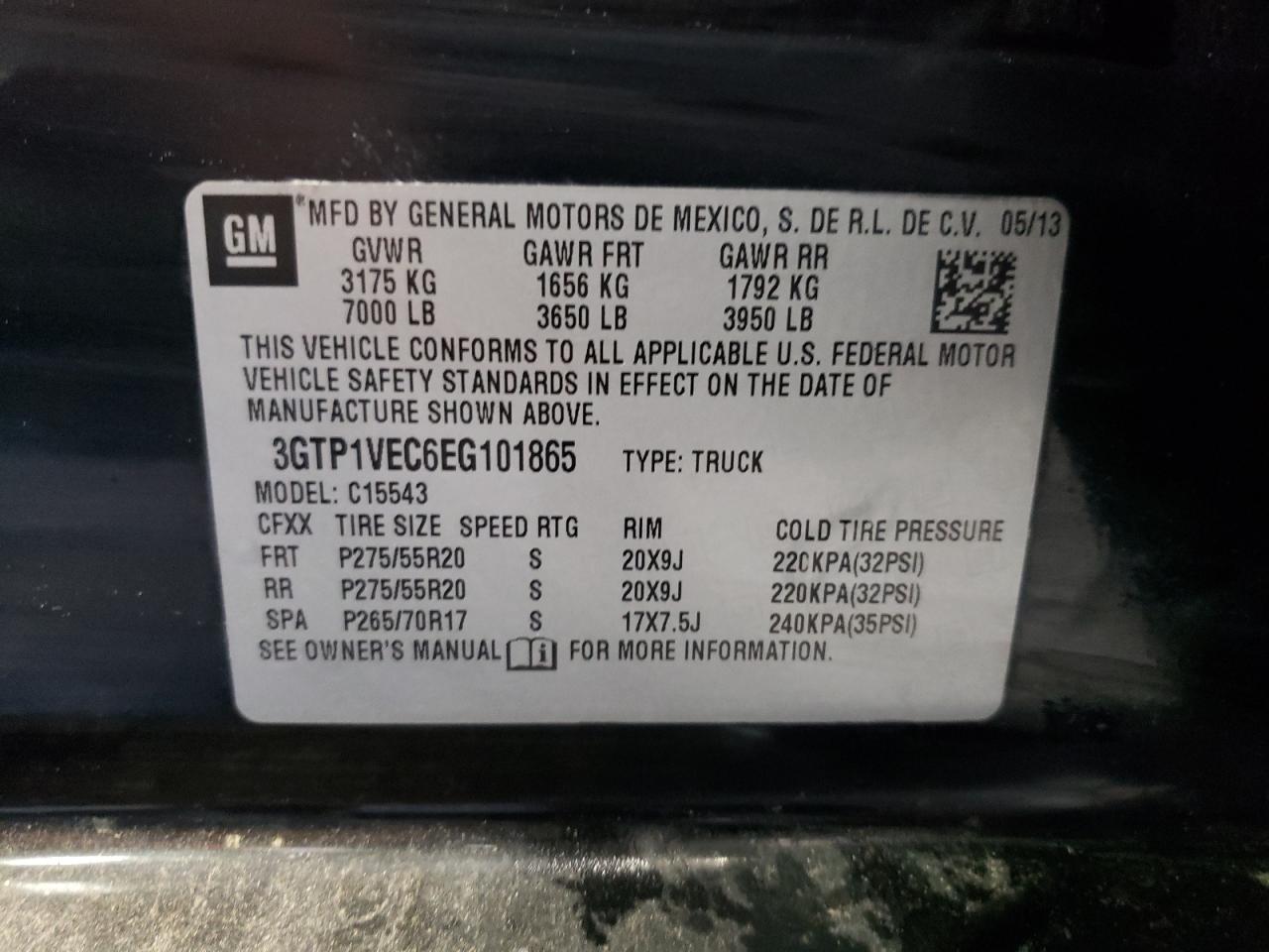 Photo 11 VIN: 3GTP1VEC6EG101865 - GMC SIERRA 