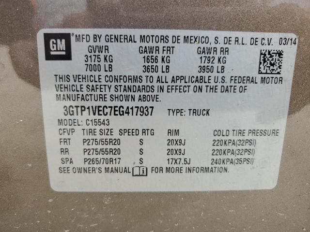 Photo 12 VIN: 3GTP1VEC7EG417937 - GMC SIERRA 