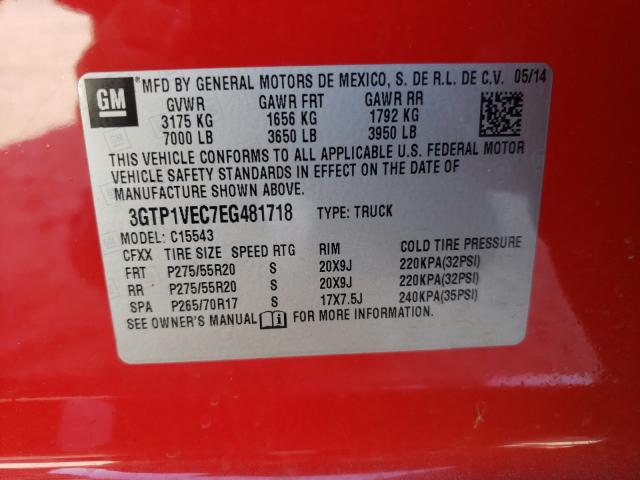 Photo 9 VIN: 3GTP1VEC7EG481718 - GMC SIERRA C15 