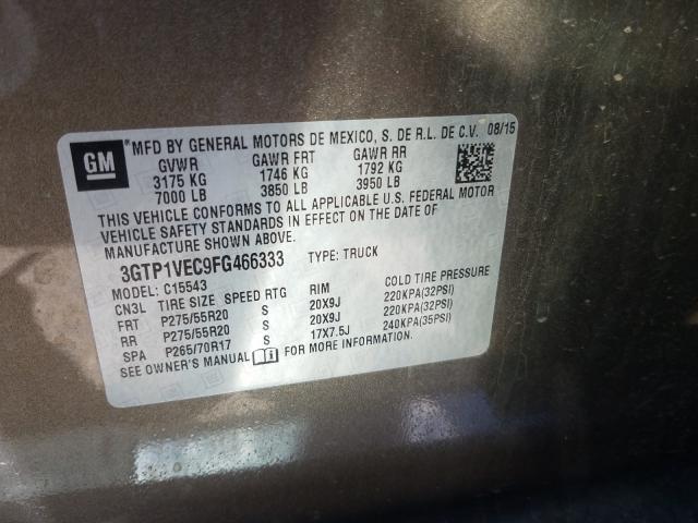 Photo 9 VIN: 3GTP1VEC9FG466333 - GMC SIERRA C15 