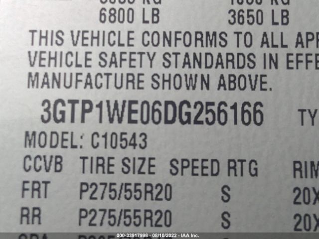 Photo 8 VIN: 3GTP1WE06DG256166 - GMC SIERRA 1500 