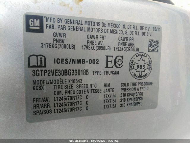 Photo 8 VIN: 3GTP2VE30BG350185 - GMC SIERRA 1500 