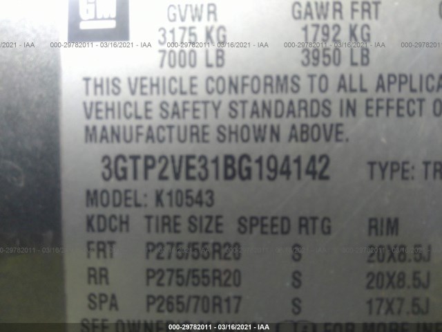 Photo 8 VIN: 3GTP2VE31BG194142 - GMC SIERRA 1500 