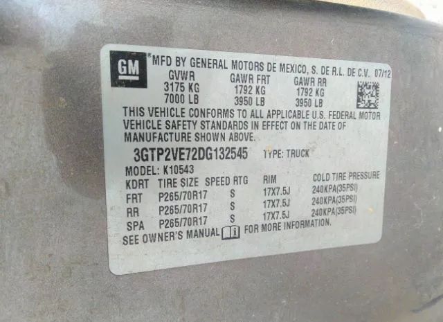 Photo 8 VIN: 3GTP2VE72DG132545 - GMC SIERRA 1500 