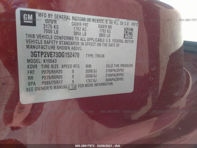 Photo 8 VIN: 3GTP2VE73DG152478 - GMC SIERRA 1500 