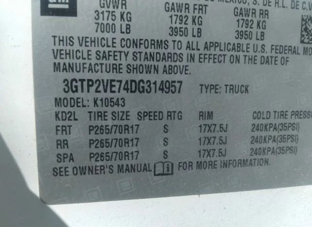 Photo 8 VIN: 3GTP2VE74DG314957 - GMC SIERRA 1500 