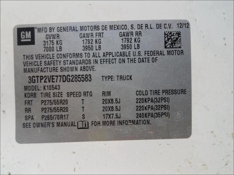 Photo 9 VIN: 3GTP2VE77DG285583 - GMC SIERRA K15 