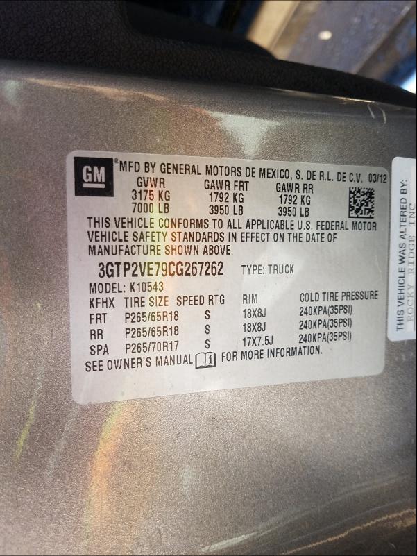 Photo 9 VIN: 3GTP2VE79CG267262 - GMC SIERRA K15 