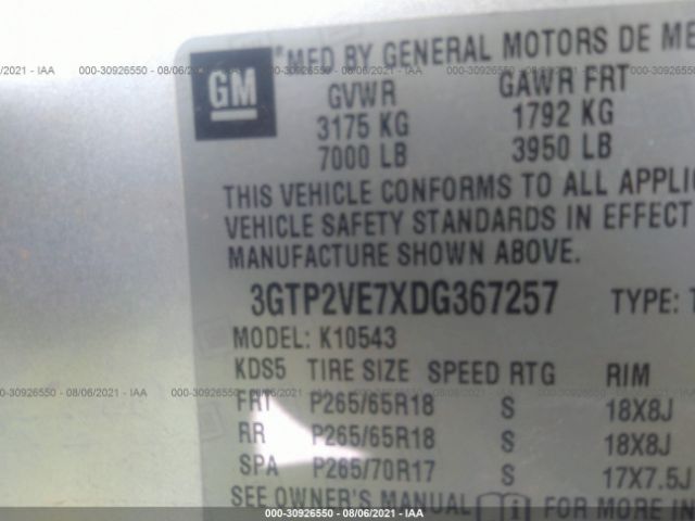 Photo 8 VIN: 3GTP2VE7XDG367257 - GMC SIERRA 1500 