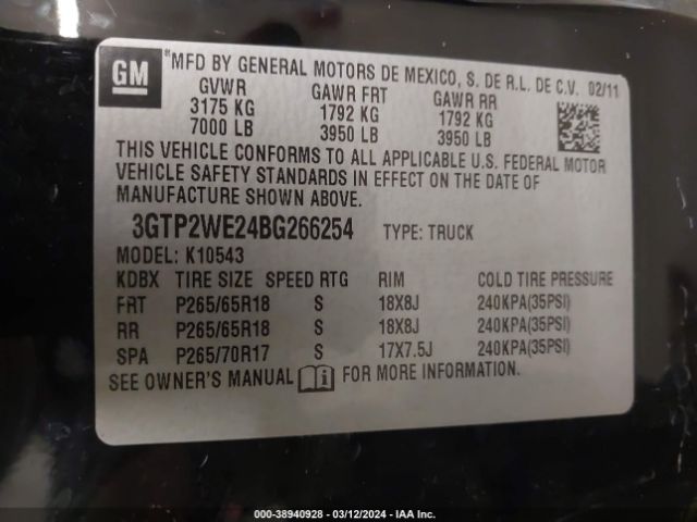 Photo 8 VIN: 3GTP2WE24BG266254 - GMC SIERRA 1500 