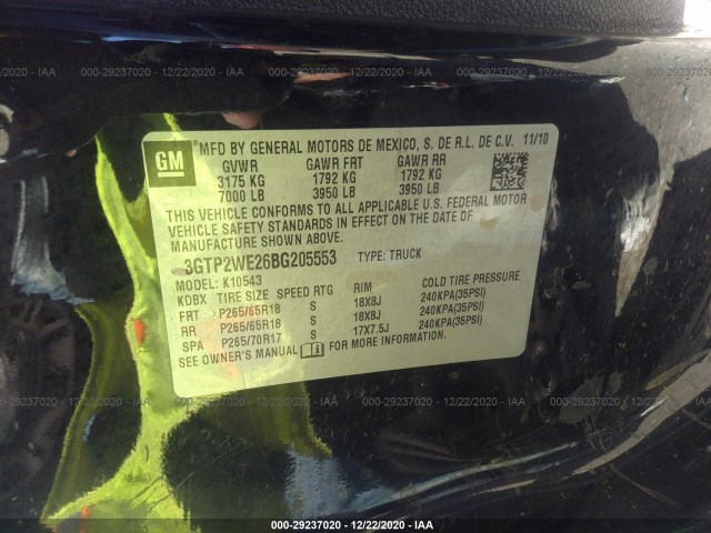 Photo 8 VIN: 3GTP2WE26BG205553 - GMC SIERRA 1500 