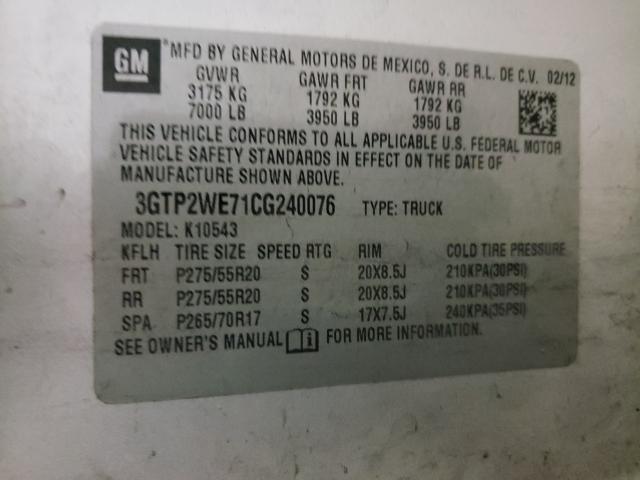 Photo 9 VIN: 3GTP2WE71CG240076 - GMC SIERRA K15 