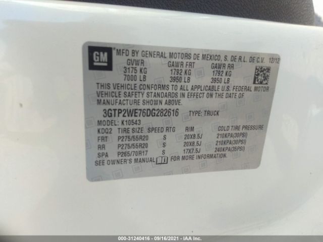 Photo 8 VIN: 3GTP2WE76DG282616 - GMC SIERRA 1500 