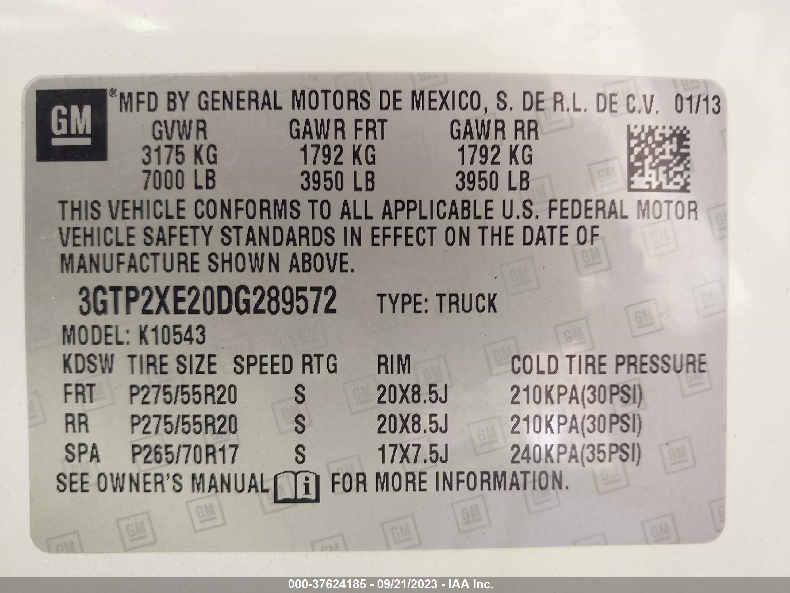 Photo 8 VIN: 3GTP2XE20DG289572 - GMC SIERRA 