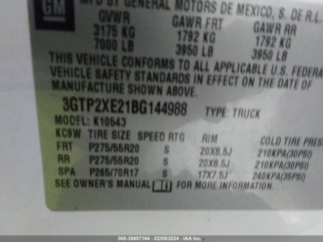 Photo 8 VIN: 3GTP2XE21BG144988 - GMC SIERRA 1500 