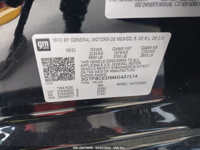 Photo 8 VIN: 3GTP8CED5MG437174 - GMC SIERRA 1500 