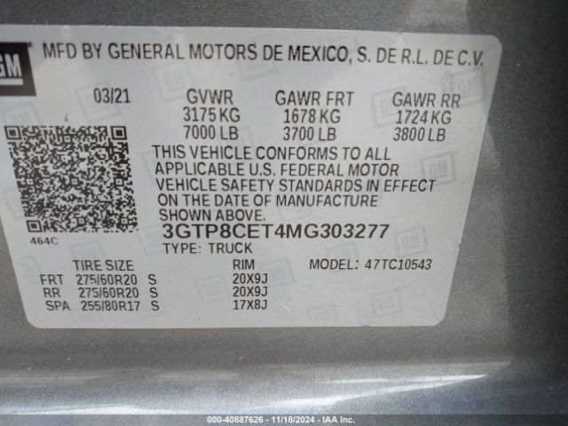 Photo 8 VIN: 3GTP8CET4MG303277 - GMC SIERRA 