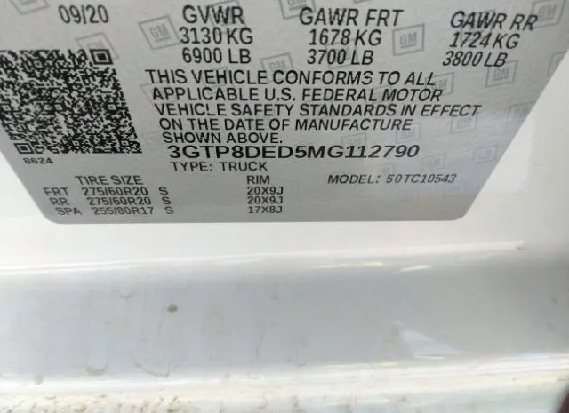 Photo 8 VIN: 3GTP8DED5MG112790 - GMC SIERRA 1500 