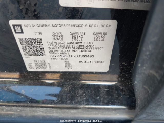 Photo 8 VIN: 3GTP8DED6LG363493 - GMC SIERRA 