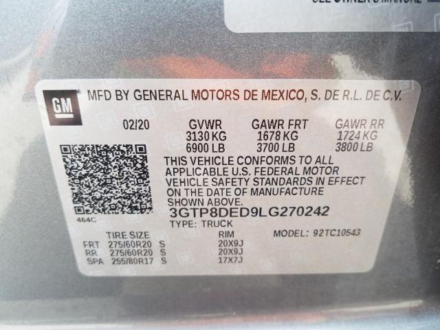 Photo 9 VIN: 3GTP8DED9LG270242 - GMC SIERRA C15 