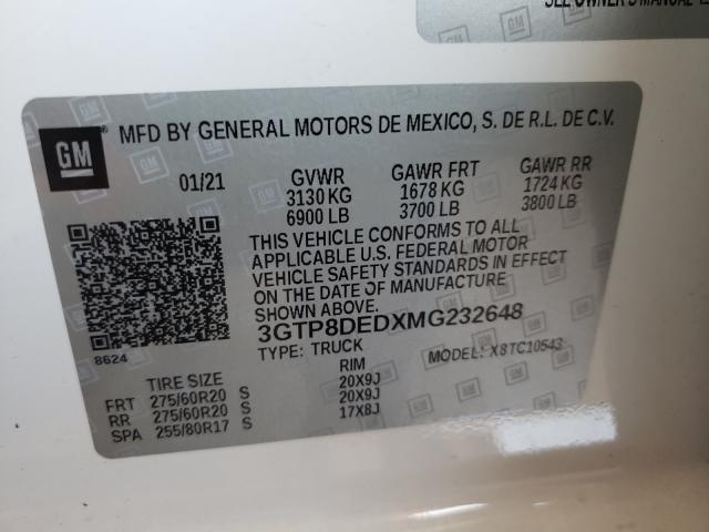 Photo 9 VIN: 3GTP8DEDXMG232648 - GMC SIERRA C15 