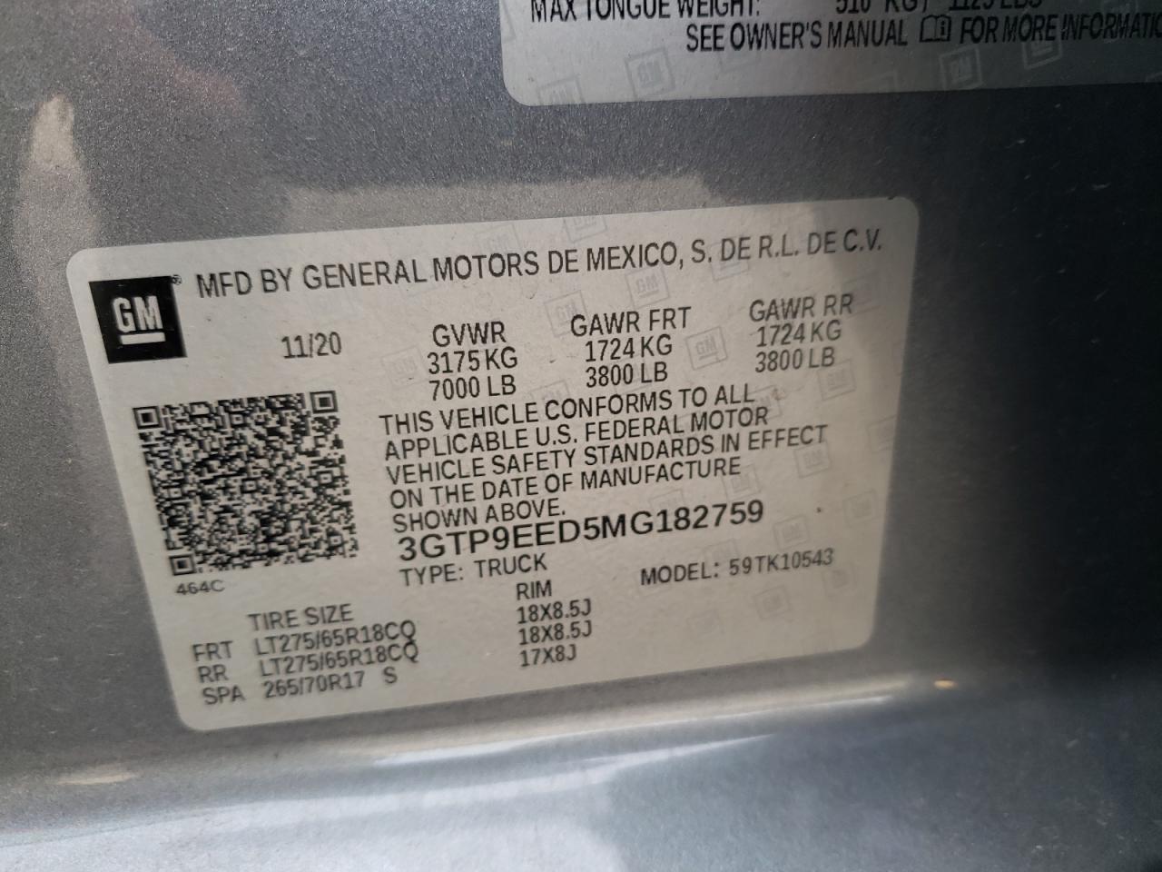 Photo 11 VIN: 3GTP9EED5MG182759 - GMC SIERRA 