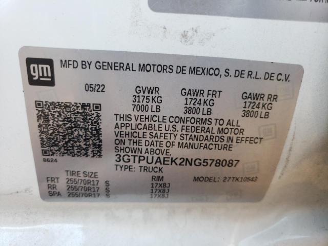 Photo 11 VIN: 3GTPUAEK2NG578087 - GMC SIERRA K15 