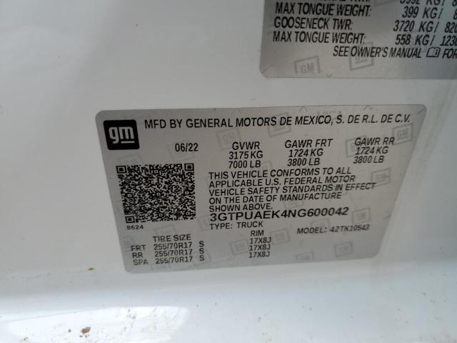 Photo 11 VIN: 3GTPUAEK4NG600042 - GMC SIERRA K15 