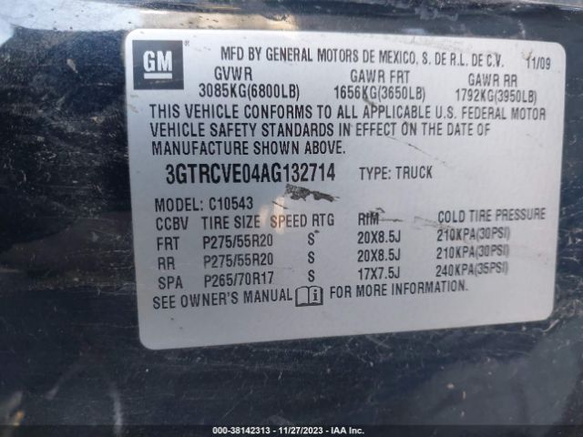 Photo 8 VIN: 3GTRCVE04AG132714 - GMC SIERRA 1500 