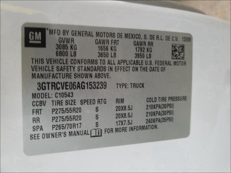 Photo 9 VIN: 3GTRCVE06AG153239 - GMC SIERRA C15 