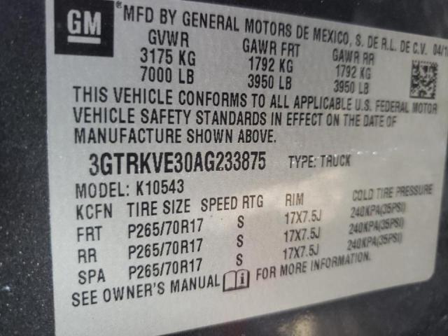 Photo 9 VIN: 3GTRKVE30AG233875 - GMC SIERRA K15 