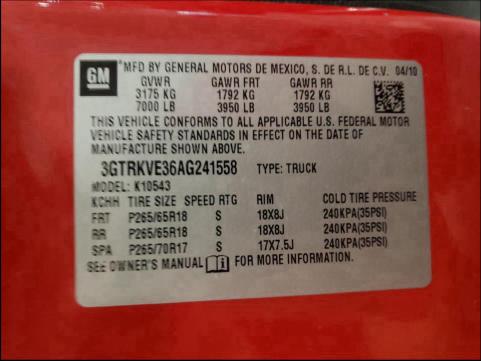 Photo 9 VIN: 3GTRKVE36AG241558 - GMC SIERRA K15 