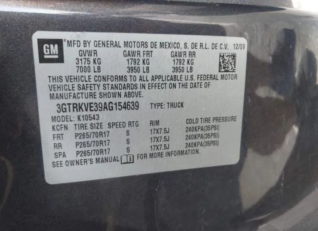 Photo 8 VIN: 3GTRKVE39AG154639 - GMC SIERRA 1500 