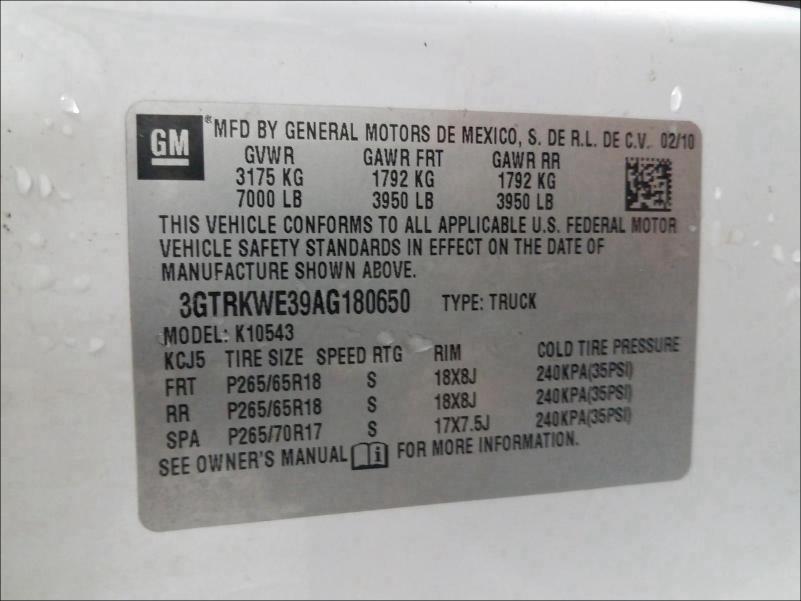 Photo 9 VIN: 3GTRKWE39AG180650 - GMC SIERRA K15 