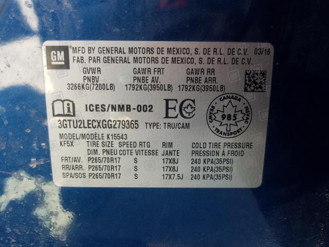 Photo 9 VIN: 3GTU2LECXGG279365 - GMC SIERRA K15 