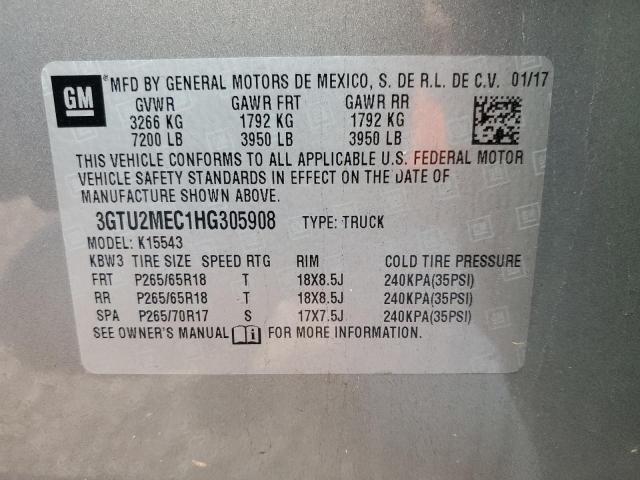 Photo 12 VIN: 3GTU2MEC1HG305908 - GMC SIERRA 