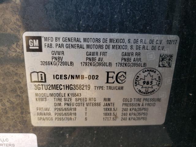 Photo 9 VIN: 3GTU2MEC1HG358219 - GMC SIERRA K15 